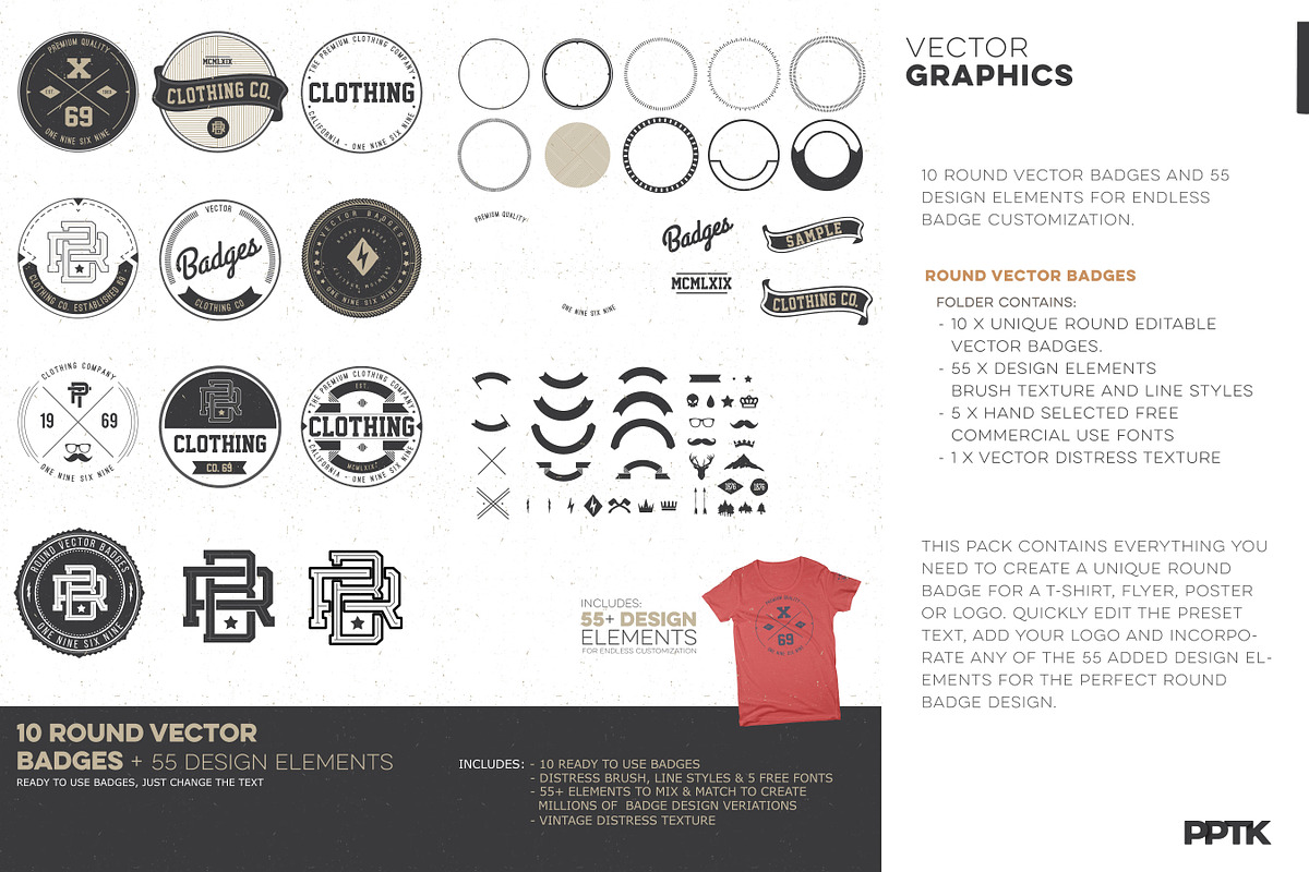 The ROUND BADGE pack, a Branding & Logo Template by PrePress Toolkit (Photo 3 of 4)
