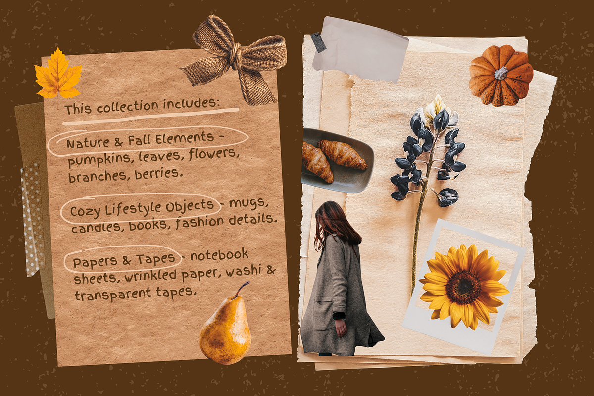 Autumn Collage Kit - Cozy Fall, an Object Graphic by JulsIst (Photo 2 of 8)