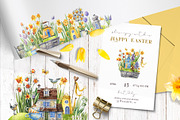 Daffodils  Houses, a Decorative Illustration by Watercolor by Tonia Tkach (Thumbnail 8 of 9)