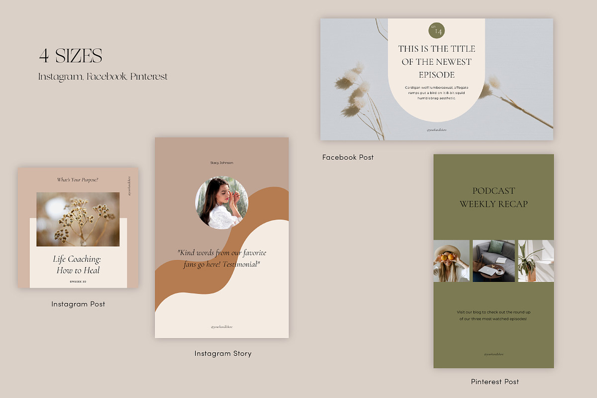 Podcast Marketing Bundle | CANVA, a Social Media Template by Grandview Collective (Photo 2 of 8)