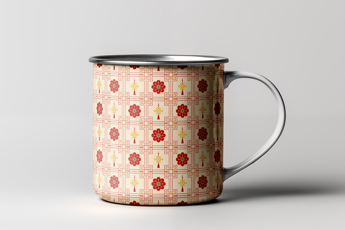 Geometric Chinese New Year Pattern, a Pattern Graphic by Neermana (Photo 4 of 5)