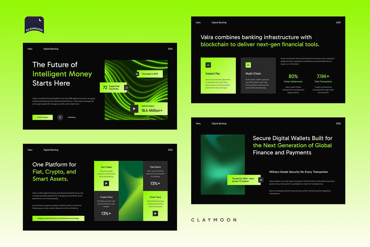 Digital Banking: Intelligent Finance, a Presentation Template by Claymoon Lab (Photo 2 of 6)