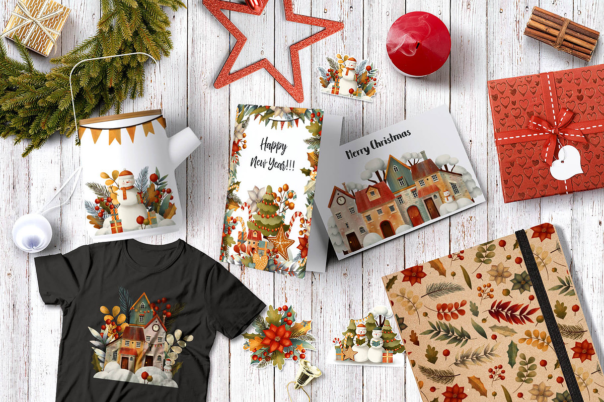 Christmas Magic Set, a Decorative Illustration by Daria's Magic World (Photo 6 of 7)