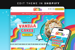 Kids Birthday Cake Shopify Theme, a Shopify Template by Template Twist Shop