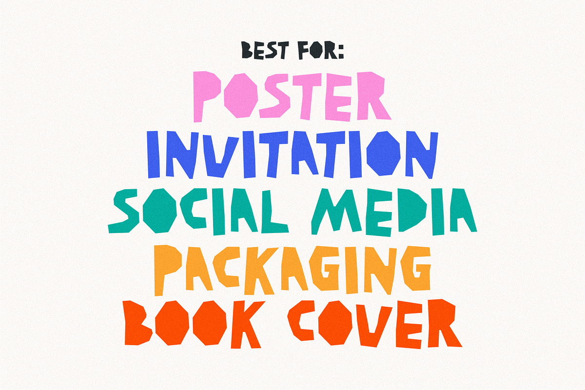 Monday Crunchy Quirky Cutout Font, a Handwritten Font by 24Design Studios (Photo 7 of 9)