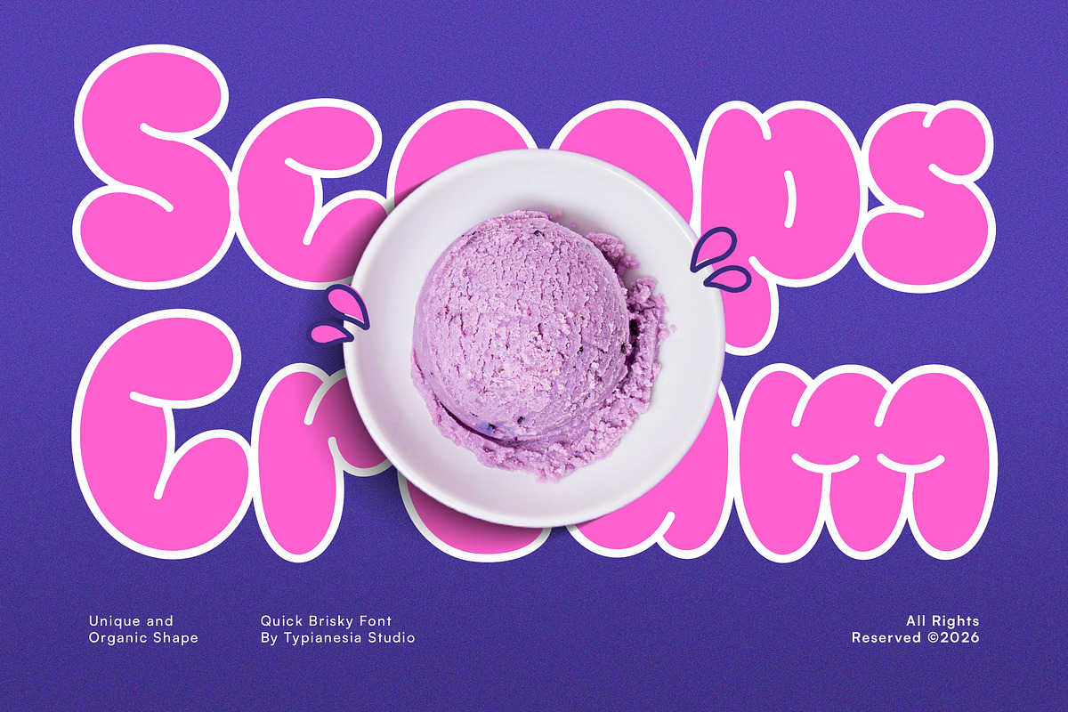 Quick Brisky - Bubble Graffiti Font, a Font by Typia Nesia (Photo 8 of 13)