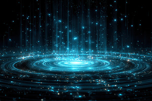 Abstract swirling galaxy light trail, a Photo by Pixeness Studio
