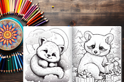 Red Panda Coloring Pages for Kids, a Brochure Template by LA Design (Thumbnail 7 of 10)