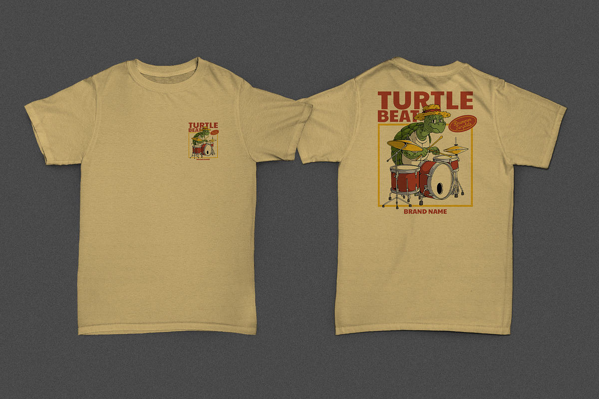 Turtle Mascot Playing Drum Set, a Branding & Logo Template by Judsart (Photo 2 of 3)