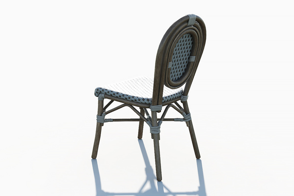 Wicker Bistro Chair, a Furniture 3D Model by happy brush (Photo 3 of 18)