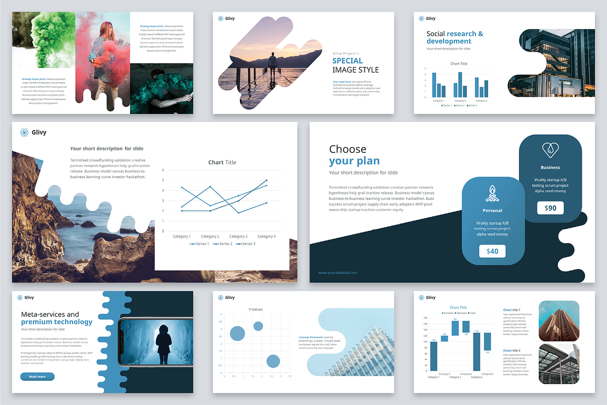 Glivy Modern Powerpoint Template, a Presentation Template by Reshapely (Photo 13 of 15)