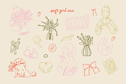 Soft Girl Spring Club - clipart set, an Object Graphic by Cute Atelier (Thumbnail 3 of 13)