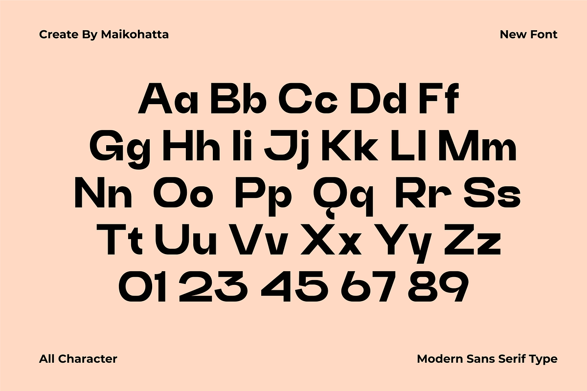 Viemon – Modern Sans Serif Typeface, a Sans Serif Font by MaikoHatta (Photo 6 of 8)