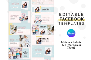 Facebook Template Blue Pastel Canva