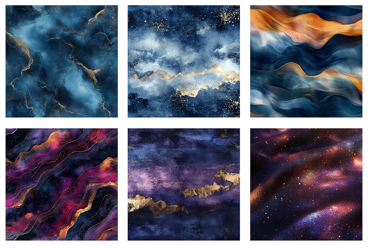 Velvet Horizon Digital Papers, a Pattern Graphic by SinaCreation (Photo 4 of 5)
