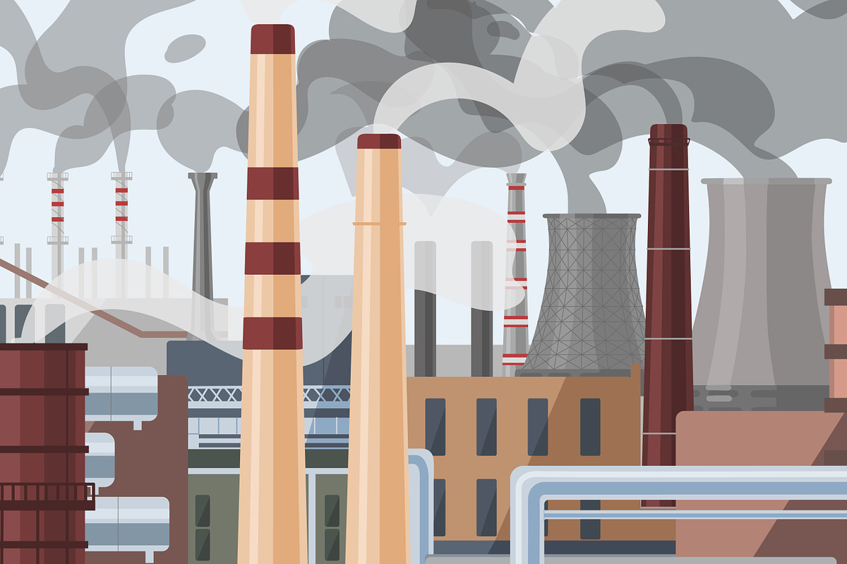Industrial area with factories, a Healthcare Illustration by Good Studio (Photo 2 of 3)