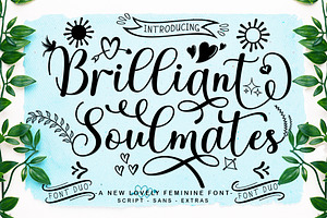 Brilliant Soulmates Font Duo