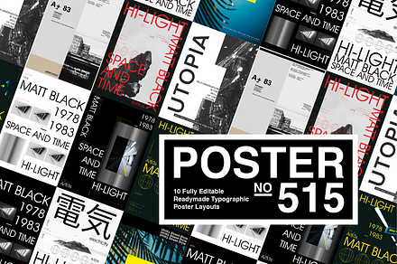 10 Fully Editable Typographic Poster, a Graphic by NoSpoon Design