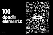100 PNG Doodles, an Object Graphic by iHemalaya (Thumbnail 1 of 3)
