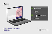 Set Of MacBook Pro Laptops Mockup, a Books & Magazine Mockup by Designertale (Thumbnail 2 of 9)
