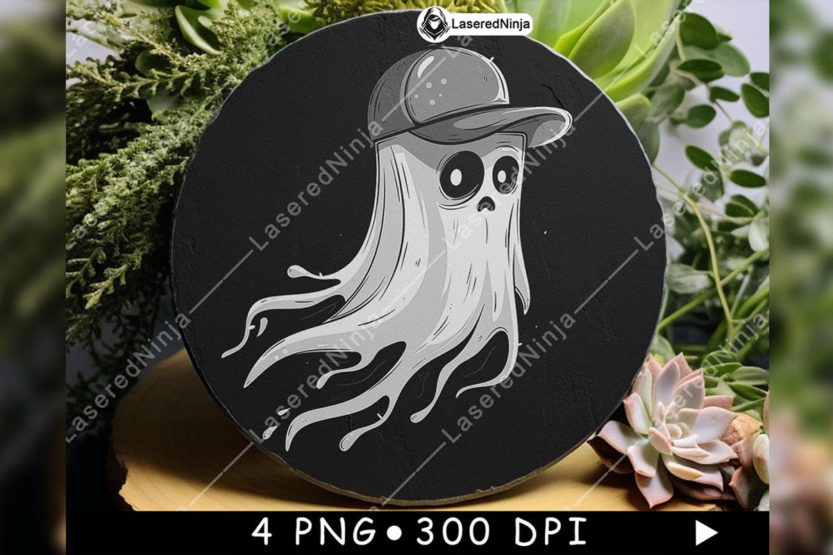 Cartoon Ghost Cute Cap Cheesecloth, a Background Graphic by LaseredNinja (Photo 5 of 7)