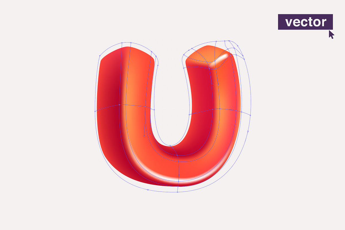 Cartoon cubic style alphabet, a Symbol Font by kaer_shop (Photo 3 of 7)