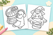 Cozy Festive Coloring Pages Vol. 3, a Seasonal Illustration by Inkivelle Studio (Thumbnail 2 of 3)