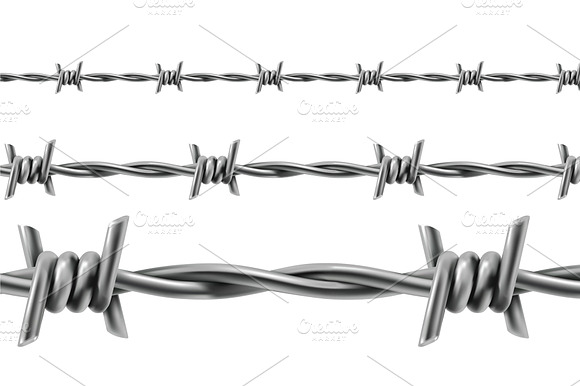 Barbed Wire Vector Seamless Pattern