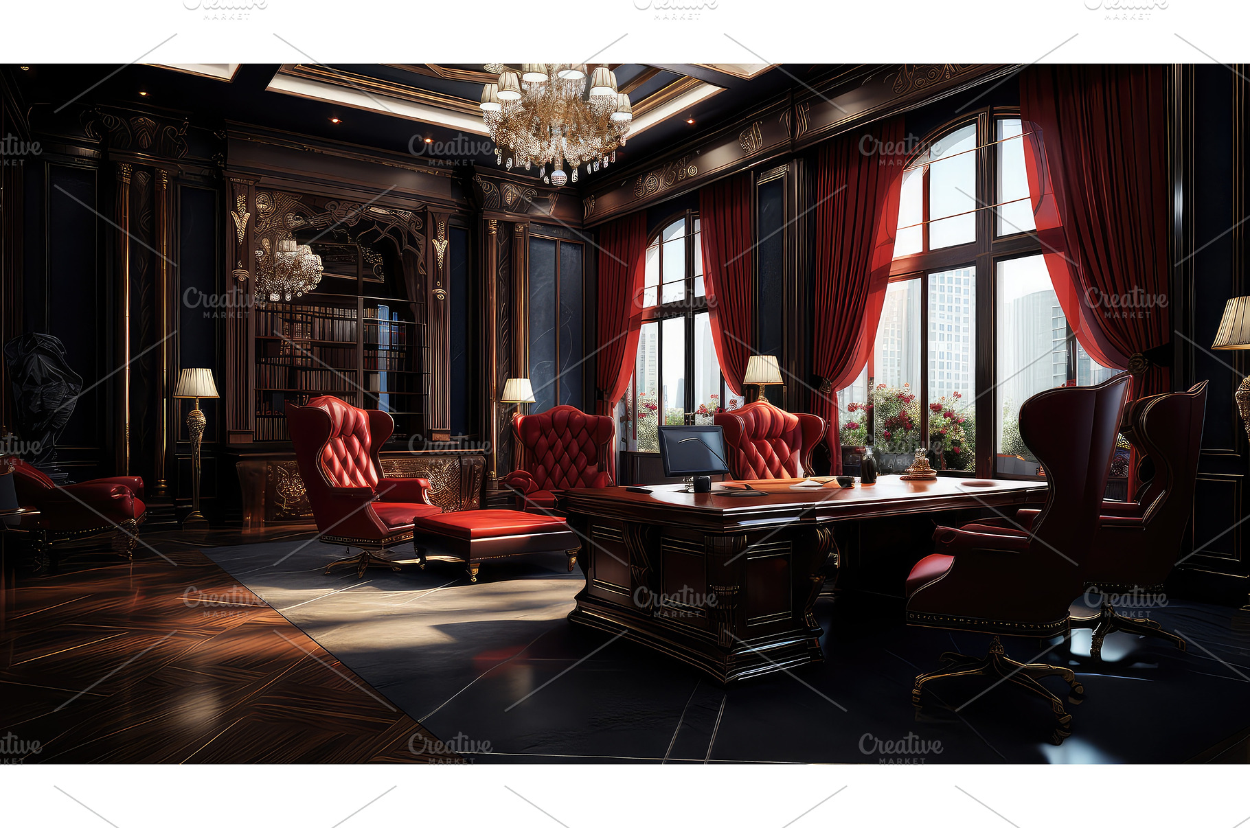 chair office interior background ai, a Business Photo by pikepicture