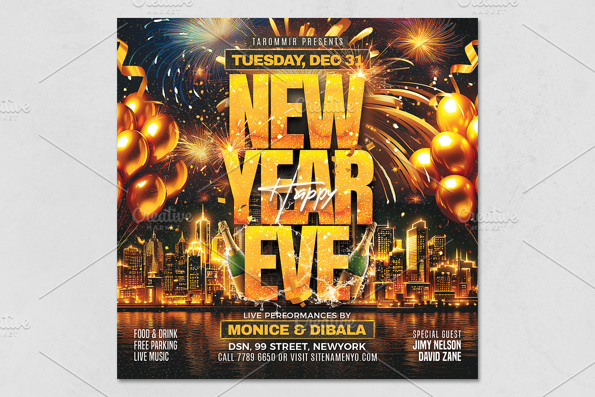 New Year Eve Flyer, a Flyer Template by Tarommir (Photo 2 of 4)