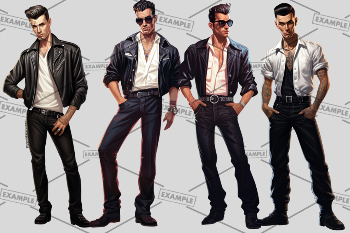 Rockabilly Men Bundle of 33, a Graphic by Jay Major Designs (Photo 5 of 11)