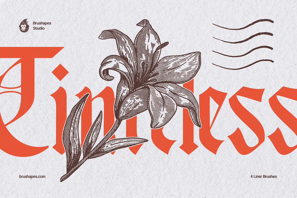 Timeless Engraving Photoshop Brushes, a Brush Add-On by brushapes.com (Photo 9 of 13)
