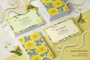 Lemon Wild Rose PSD Business Card, a Business Card Template by Digital Space