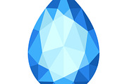 Blue teardrop gemstone icon, an Object Illustration by Things for designers (Thumbnail 2 of 3)