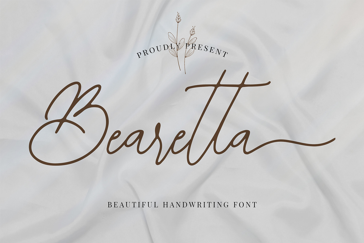 Bearetta - Beautiful Handwriting, a Script Font by Almarkhatype (Photo 1 of 10)
