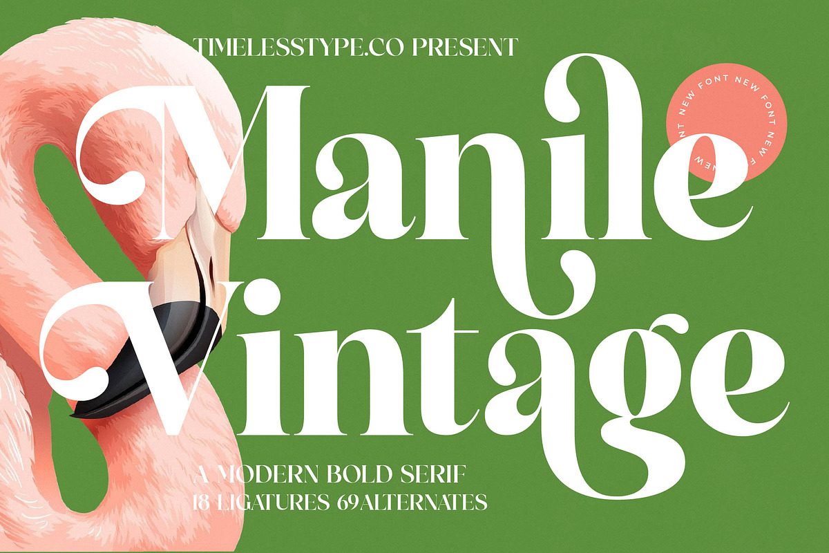 Manile Vintage Modern Bold Serif, a Serif Font by timelesstype.co (Photo 1 of 20)