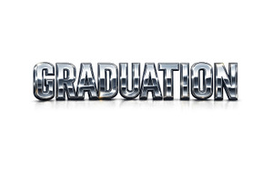 Graduation text design in metallic s, an Illustration by Dvoevnore photos