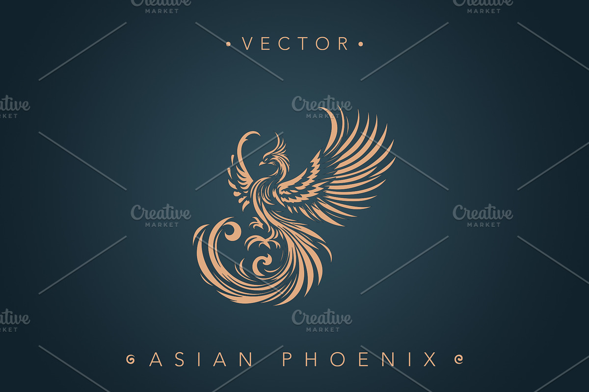 Phoenix elements vector set, an Animal Illustration by DesignFolioHub (Photo 2 of 4)