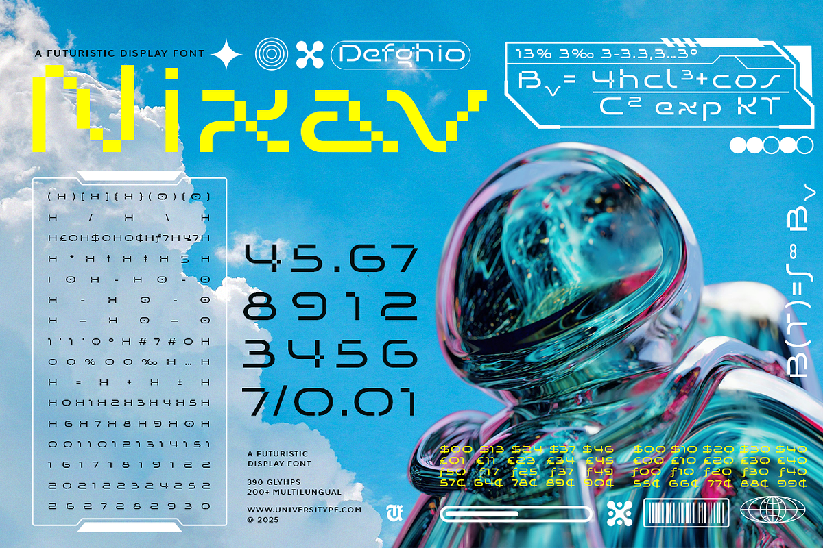 UT Defghio Nixav : A Futuristic Font, a Sans Serif Font by Universitype (Photo 9 of 10)