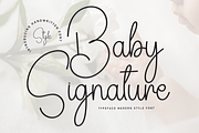 Baby Signature | Script Font, a Handwritten Font by Scratchones (Thumbnail 1 of 8)