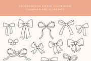 Bows Vector Illustrations, a Decorative Illustration by Emma Webb Studio (Thumbnail 4 of 5)