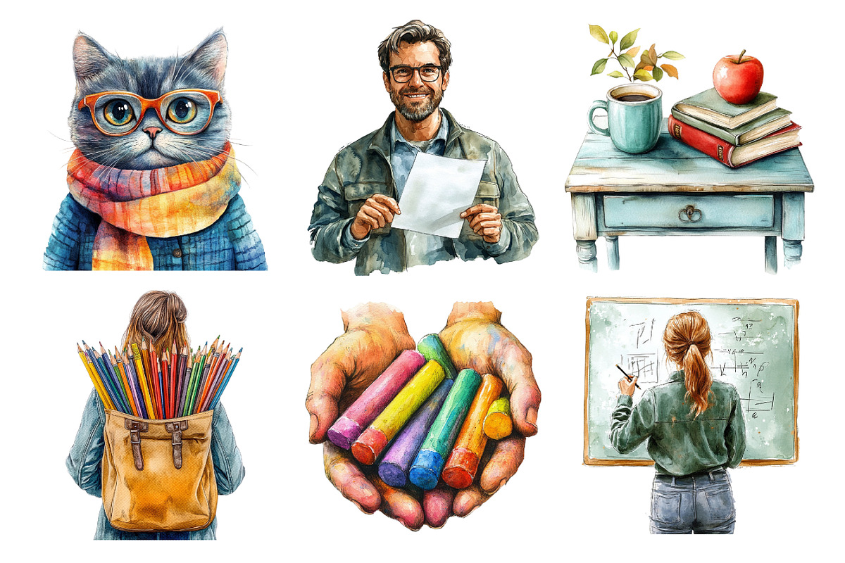 Cute Teachers Clipart, an Illustration by Daily.Designs (Photo 5 of 5)