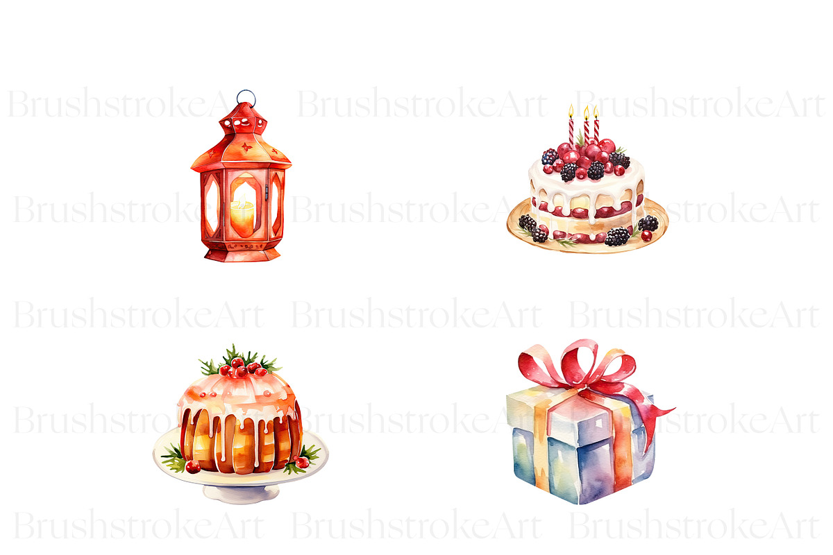 Watercolor New Year Clipart| Party, a Decorative Illustration by BrushstrokeArtGB (Photo 5 of 8)