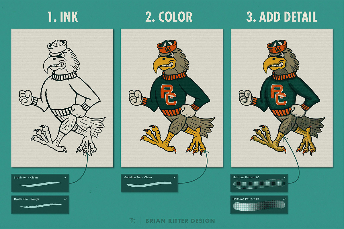 Versatile Brush Kit for Procreate, a Brush Add-On by Brian Ritter Design (Photo 3 of 7)