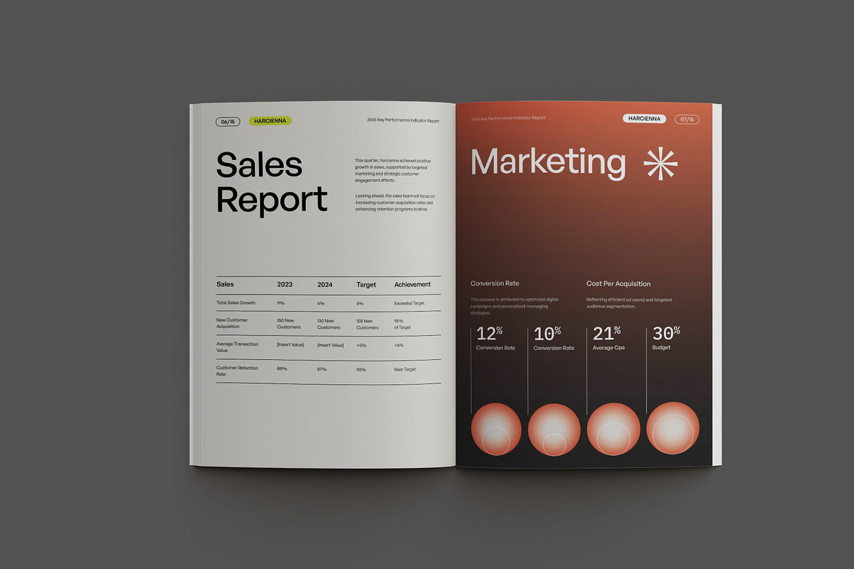 Modern KPI Report preview 5