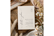 5x7 Card Mockup with White Daisies, a Mockup by MockupWizard (Thumbnail 3 of 3)