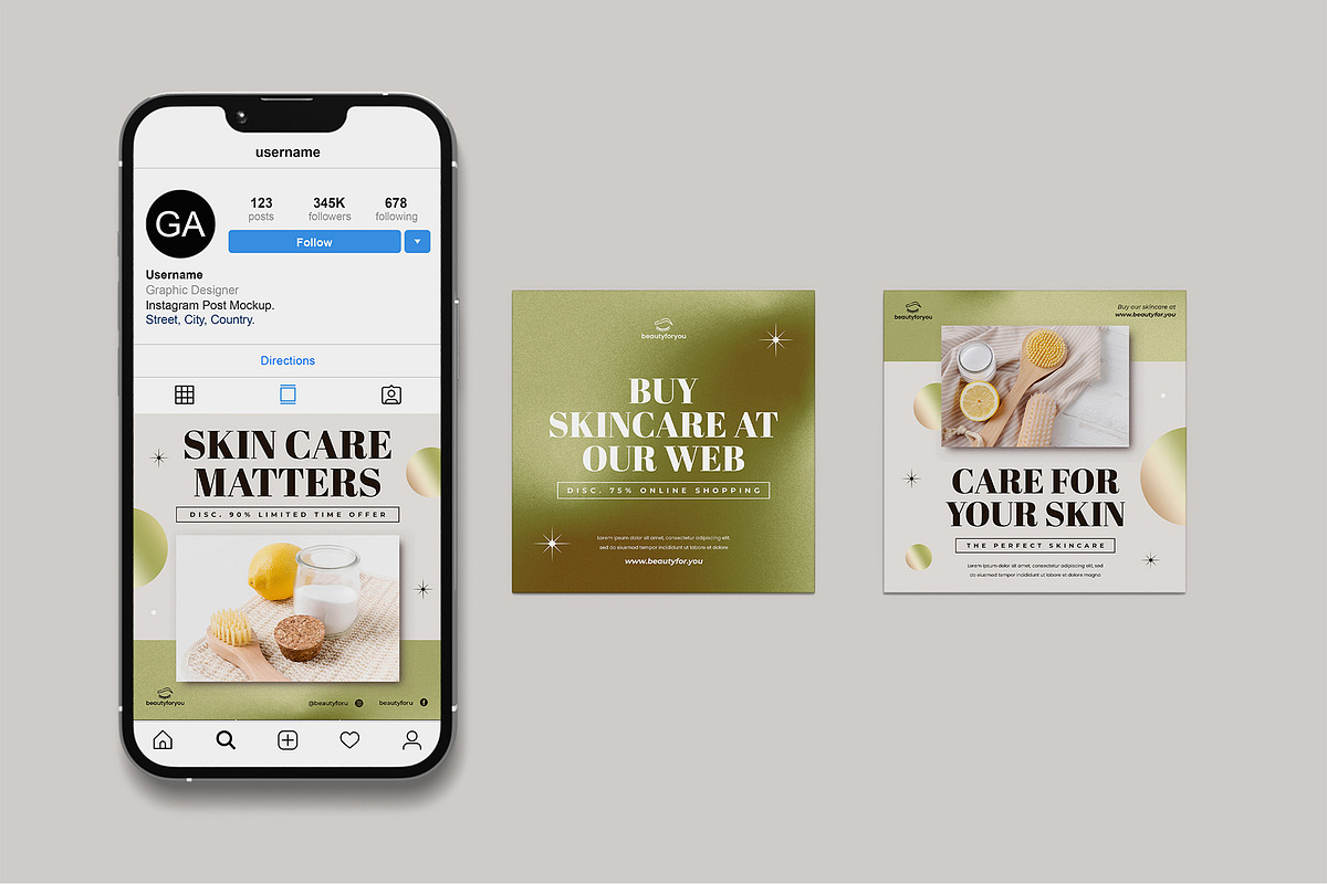 Instagram Post Mockup Bundles, an iPhone Mockup by Graphic Aesthetic (Photo 8 of 22)