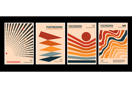 Artworks posters inspired postmodern, a Decorative Illustration by Pgmart