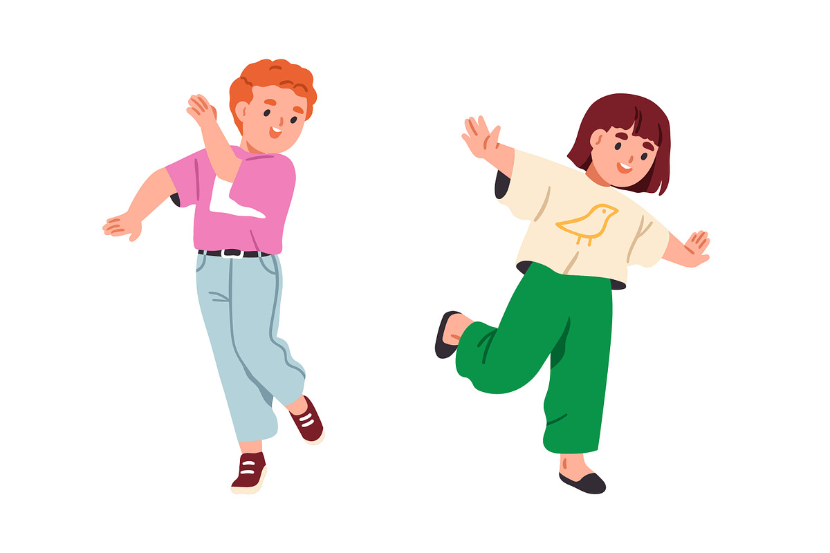 Cute, happy, active children set, a Person Illustration by Good Studio (Photo 2 of 5)
