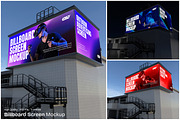 Billboard Screen Mockup, an Advertising Mockup by Unerispace (Thumbnail 1 of 5)